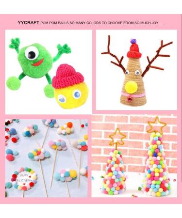 YYCRAFT White Pom Pom Balls 1.5 Inch - Pack of 50 (1.5 Inch Pom Size) - Buy Online on GoSupps.com