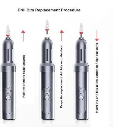 M8 Electric Nail Drill Pen 6 Speed Adjustable Direction LED Display Charging Base for 6 Grill Bits - Buy Online on GoSupps.com
