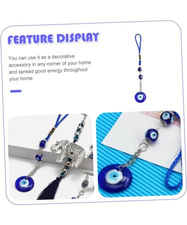 Zerodeko Key Chain Car Ornament Blue Eye Hamsa Turkish Hanging Ornament Devil Eye European and American House - Buy Online on GoSupps.com