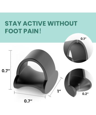 Welnove Pinky Toe Separator 12 Pcs - Black Gel Toe Spacers for Bunion Corrector - Little Toe Cushions for Women and Men - Overlapping Toe Relief - Buy Online on GoSupps.com