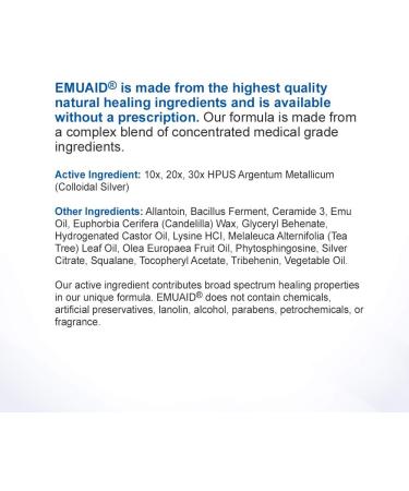 Emuaid 2oz Natural Pain Relief with Argentum Metallicum - Anti-Inflammatory Therapy - Buy Online on GoSupps.com