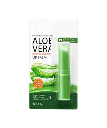 2.7g Natural Lip Care Balm for Women Girls Soothing Dry Lips Daily Hydration Smooth Application Non Sticky Aloe One Size One Size Aloe
