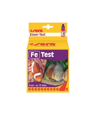 SERA 04610 Iron test (Fe) water test for approx. 75 measurements measures reliably and precisely the iron content for sweetener and sea water in the aquarium or pond 4610 colorless 15 ml (1 Pack)