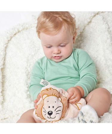 Green Woodpecker Heat Zoo Lion - Grape Seed Heating Thread Cuddly Toy for Kids | Washable Cover for Abdominal Pain Relief - Buy Online on GoSupps.com