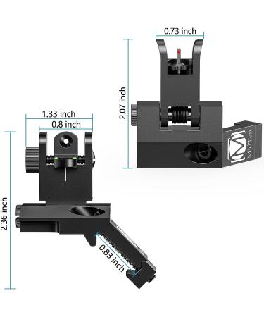 MidTen R2 45 Degree Offset Flip Up Iron Sight Set for Picatinny Rail - Buy Online on GoSupps.com
