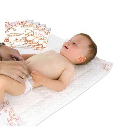 Teqler Baby Wrap Documents - Hygienic Diaper Wraps with Jungle Motifs (40x60 cm 50-Pack) for On-the-Go Parents - Buy Online on GoSupps.com