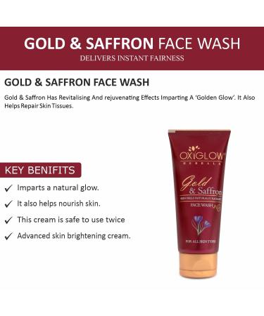 Gold & Saffron Face Wash for All Skin Types - 100 Ml | Buy Online - International Shipping Available - Buy Online on GoSupps.com