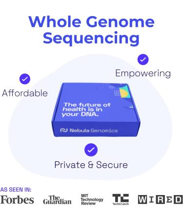 Nebula Genomics Deep Genetic Test Kit - Health & Ancestry DNA Test with Whole Genome Sequencing - Buy Online on GoSupps.com