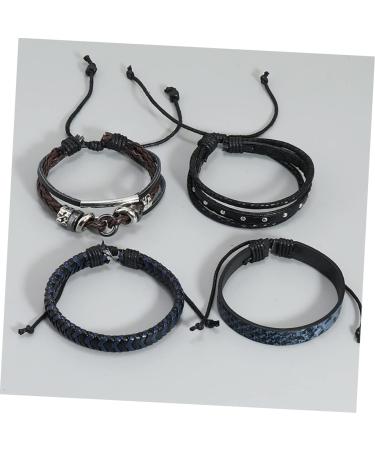 Abaodam Hair Pcs Bracelet hair jewelry spiral hair ties small hair ties hair ties for women adjustable hair ties for thick hair four piece set universal men and women artificial Leather - Buy Online on GoSupps.com