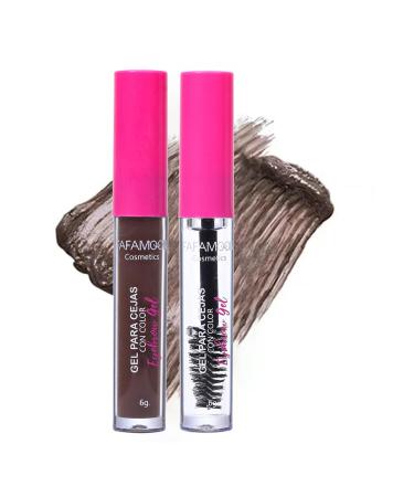 2 in 1 Express Eyelash and Eyebrow Kit (Tint + Developer Gel), Professional Makeup Tinted Eyebrow Fixing Glue, Professional Tint, Long Lasting (Brown)