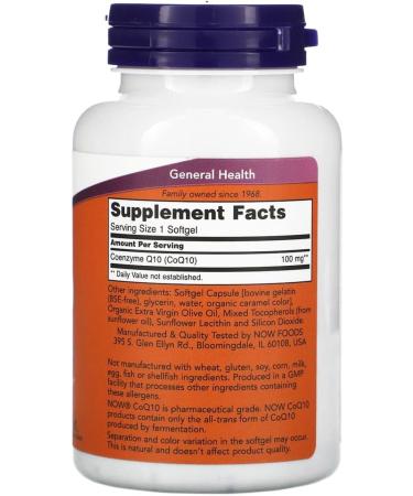 Now Foods CoQ10 100 mg - 150 Softgels for Heart Health | International Shipping Available - Buy Online on GoSupps.com