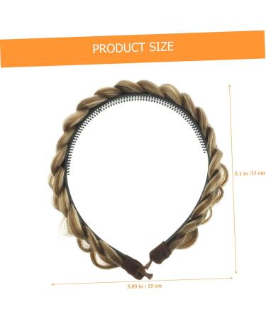 Hair Bands Wig Headbands Hair Ties Hair Accessory for Women Braided Headband Braided Hair Women Headdress Hair Braid Headband Women Hairpiece Headband for Women Girl Plastic 22t - Buy Online on GoSupps.com