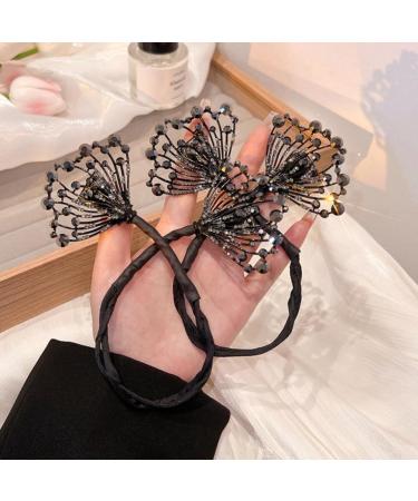 FRCOLOR Black Swan Clip Hair Bun Maker - Bridal Styling Tool for Teens, Fabric Glitter Bun Maker for Deft and Elegant Updos - Buy Online on GoSupps.com