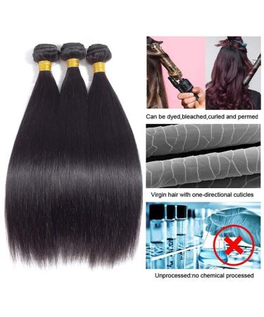 Ladiary 9A Brazilian Straight Hair Bundles - 18 20 22 Inch Real Human Hair - 300g Natural Color Weave - Buy Online on GoSupps.com