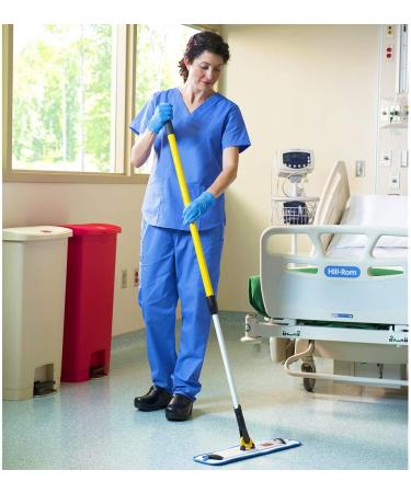 Rubbermaid Commercial 18 Inch Blue Microfiber Damp Room Mop Pad - Single Sided Mop Head - Buy Online on GoSupps.com