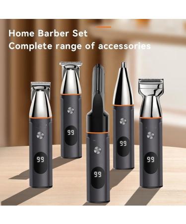 Hair Clippers 5 In 1 Electric Beard Trimmer Kit for Men | Rechargeable Grooming Set with Nose & Ear Shaver - Wet & Dry Use - Buy Online on GoSupps.com