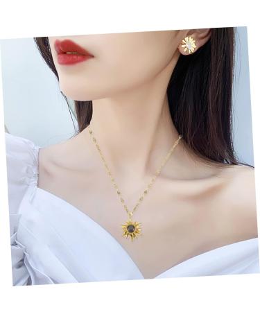 COLLBATH 1 Pc Sunflower Pendant Necklace Necklaces Necklace Girls Neck Jewelry Accessories Miss Chic - Buy Online on GoSupps.com