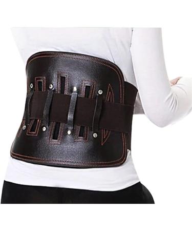 Back Corrector Leather Waist Belt - Protect Lumbar Spine & Lower Back - Size S (68-72cm) | International Shipping - Buy Online on GoSupps.com