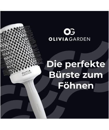 Olivia Garden Expert Blowout Shine Hairbrush - White & Grey - 65 | Shop Internationally for Your Perfect Hair Tool - Buy Online on GoSupps.com