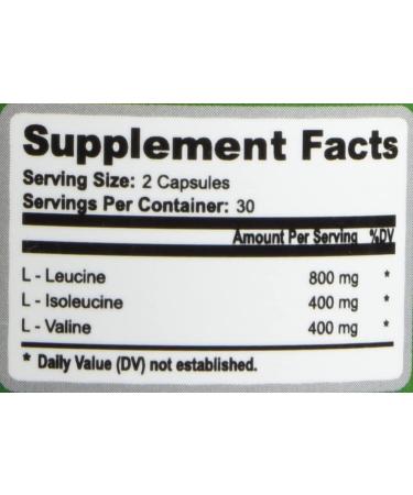 Natura BCAA Capsules - All Natural BCAAs for Recovery and Muscle Growth - Essential 2 1 1 Ratio - Pre & Post Workout Supplement - Buy Online on GoSupps.com