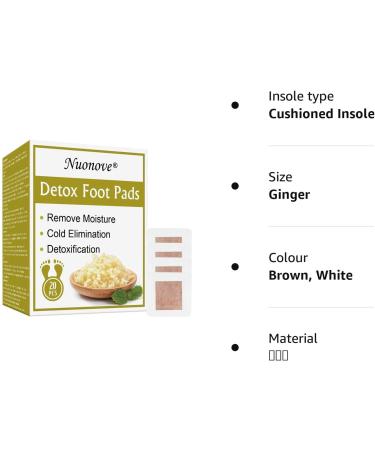 2-in-1 Detox Foot Patches - 2021 New Ginger Formula for Pain Relief, Sleep Aid, Relaxation, and Blood Circulation - 20 Pcs - Buy Online on GoSupps.com