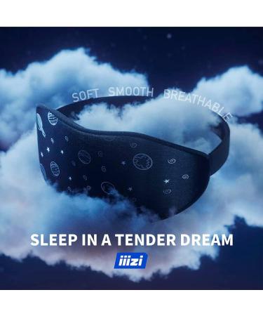 iiizi 3D Sleep Mask for Women Men - Black | Ideal for Sleeping, Travel, Yoga, and Naps | Lightweight and Comfortable - 1 Pack - Buy Online on GoSupps.com