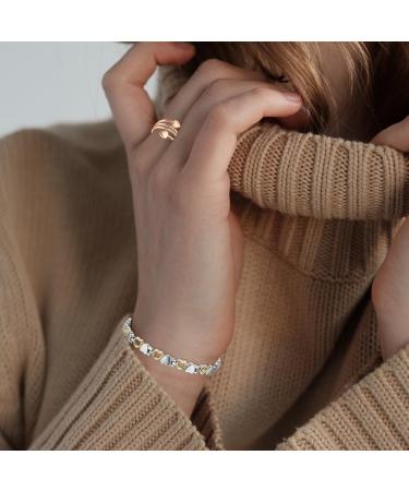 Shop Vicmag Magnetic Bracelets for Women - Titanium Steel 3500 Gauss Magnets Heart Design Gift with Distance Tools - Buy Online on GoSupps.com