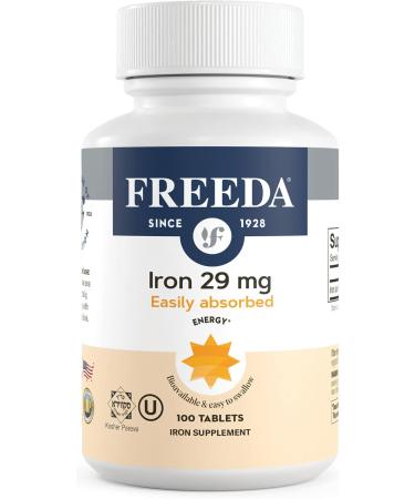 Freeda Iron Supplement - Ferrous Fumarate Iron Tablets 100 Count (Pack of 1) - Buy Online on GoSupps.com