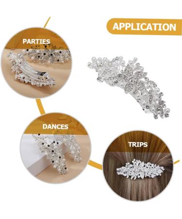 PLAFOPE Rhinestone Hair Clip Headwear for Women Bridal Barrette Clip Flower Hair Clips for Women Headpiece for Bride Pearl Headpiece Wedding Hair Rhinestone Headpiece Hairpin Rhinestones - Buy Online on GoSupps.com