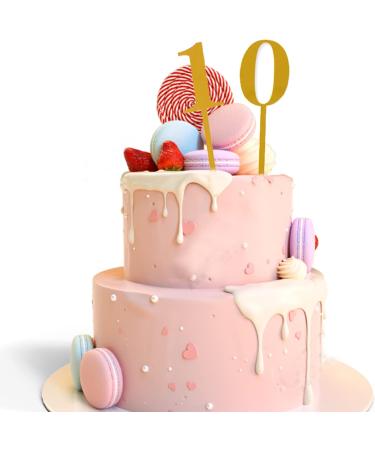 0-9 Number For Cake Topper Suitable For Birthday Party Wedding Anniversary Acrylic Material Reusable Number Cake Topper - Buy Online on GoSupps.com