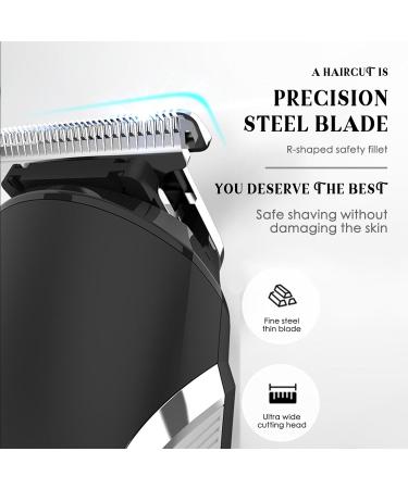 Layhou 6-in-1 Men's Hair Clipper Set Hair Trimmer Beard Shaver Engraving Head Electric Body Nose Hair Trimmer Haircut Kit with Limit Combs IPX7 Fully Washable USB Rechargeable with LCD Display - Buy Online on GoSupps.com