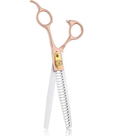 Dream REACH 7-Inch Professional Pet Care Chunker Scissors - Effy 440C Japanese Stainless Steel Dog & Cat Grooming Shears with 25%-35% Thinning Rate - Buy Online on GoSupps.com