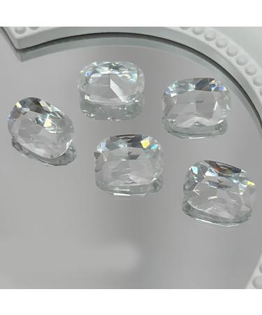 5Pcs Pointed Bottom Rhinestones 3D Mixed Shapes Clear Crystals For Phone Case Frame 15 Rectangle With Ro