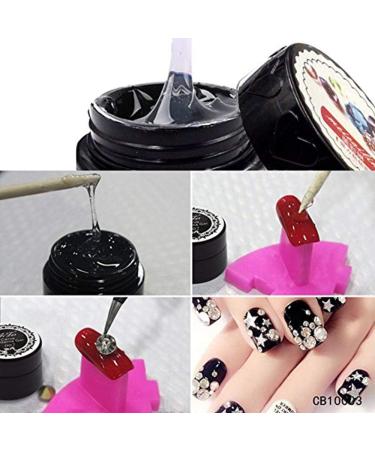 TEEROVA Nail Art Rhinestone UV Glue Gel Adhesive Resin Gem Jewelry Polish Decor 8ml with 3pcs Nail Art Pen Tools - Buy Online on GoSupps.com