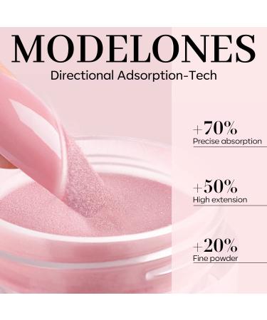 Modelones Dip Powder Nail Kit - 6 Translucent Colors, 12 Pcs, Base & Top Coat - DIY French Nail Art - Buy Online on GoSupps.com