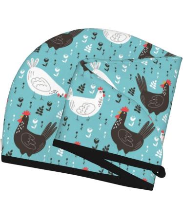 Lovely Roosters Microfiber Hair Towel - Soft Super Absorbent Coral Velvet Wrap for Long Curly & Thick Hair - Quick Drying Hair Cap for Women - Buy Online on GoSupps.com