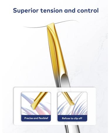 Professional Stainless Steel Eyebrow Tweezer Set - 3 Pcs Kit with Nose Hair Scissors & Ear Wax Removal Tool - Includes Leather Travel Case - Buy Online on GoSupps.com