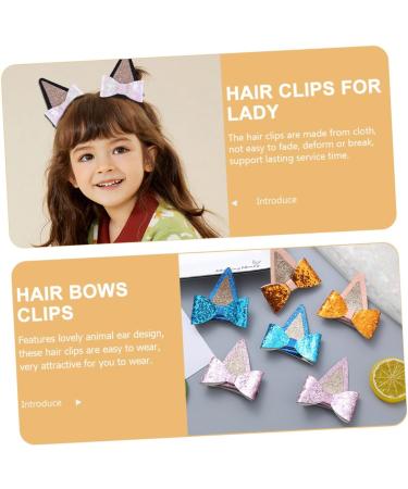 KONTONTY 6 Pairs Hair Bow Barrettes Kawaii Hair Clips Halloween Costume Supplies Sequin Bow Hair Pins Glitter Bowknot Hairpin Cat Ears Hair Clips Dog Ears Hair Pins Hair Barrettes Fabric - Buy Online on GoSupps.com