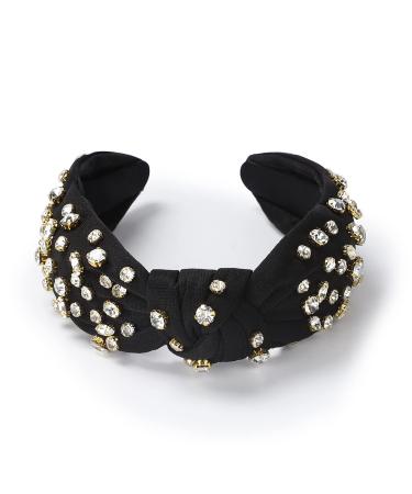 Etercycle Black Rhinestone Headband - Top Knotted Fashion Headband for Women - Buy Online on GoSupps.com