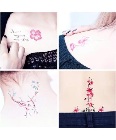 30 Sheets Cute Small Flower Temporary Tattoos By Yesallwas Long Lasting Fake Tattoos Stickers For Girls Women Body Tattoos-Lotus tattoo Stars Tattoo Rose tattoo - Buy Online on GoSupps.com
