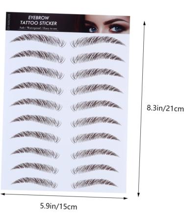 VINTORKY False Eyebrow 4pcs Eyebrow Stickers Water Proof Stickers Eyebrows Tattooed 6d Hair-like Eyebrows Stickers Shaper - Buy Online on GoSupps.com