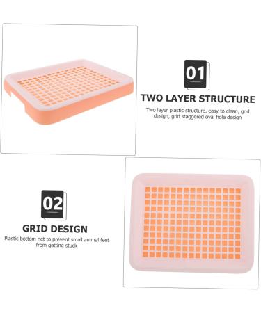 BESPORTBLE Box Hamster Toilet Rabbit Litter Tray Ferret Automatic Cat Litter Tray Sifting Litter Tray Pink Pp 24.50X19.50X3.00CM Pink - Buy Online on GoSupps.com