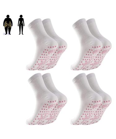 Tomalin Acupressure Self Heating Shaping Socks Afiz Tourmaline Slimming Health Sock Magnetic Self-Heating Socks Foot Massage Thermotherapeutic Sock (4PCS-B)