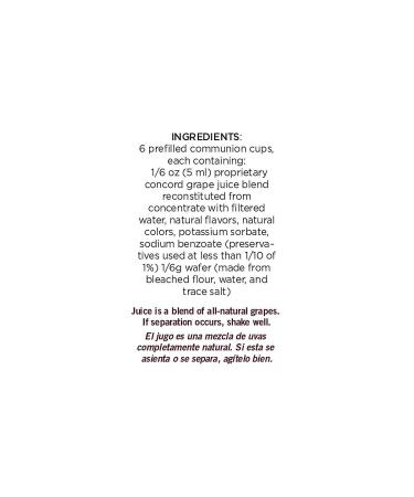 Broadman Church Supplies Pre-filled Communion Fellowship Cup Juice and Wafer Set - 6 Count Grape (Pack of 1) - Buy Online on GoSupps.com