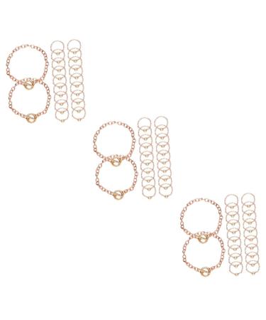 TEHAUX 60 Pcs Ot Clasp Bracelet Jewlery Bracelets Stainless Steel Bracelet Accessory Alloy Bracelet Link Chains Jewelry Chains Bracelet Charms Bulk Fashion Jewelry Temperament Rose Goldx3pcs 0.3X1.6X18CMx3pcs