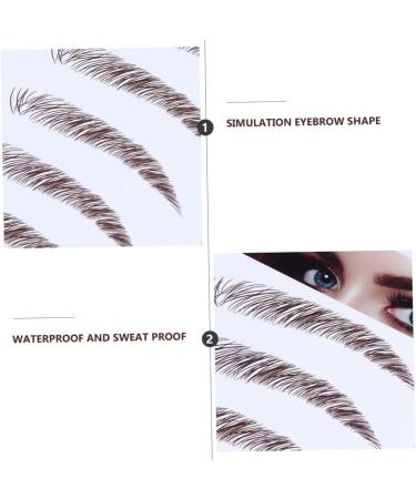 VINTORKY False Eyebrow 4pcs Eyebrow Stickers Water Proof Stickers Eyebrows Tattooed 6d Hair-like Eyebrows Stickers Shaper - Buy Online on GoSupps.com