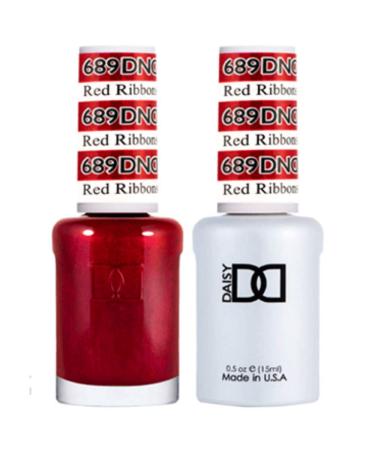 DND 689 Red Ribbons Gel & Matching Polish Set - DND Gel & Lacquer