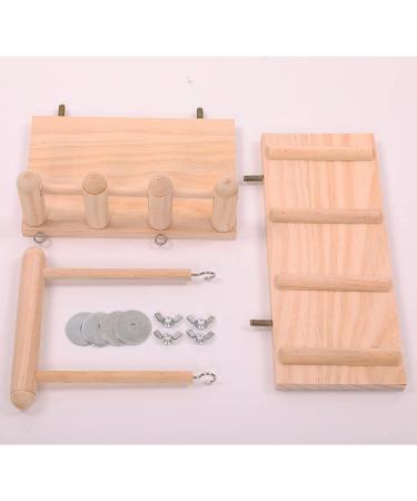 Bird Perches Cage Toys Play Gyms Stands with Climbing Ladder & Swing for Green Cheeks, Lovebirds, Chinchillas - Bird Cage Chewing Toys Set - Buy Online on GoSupps.com