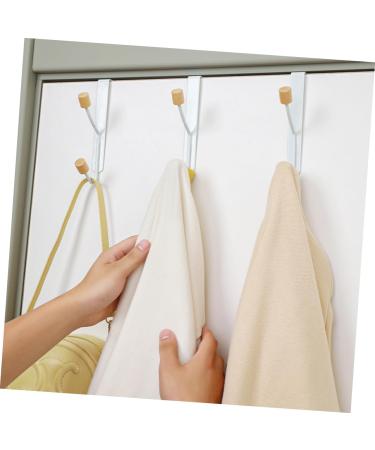 Alipis 2pcs No Punching Door Hook Clothes Rack Towel Holder Towel Rack Over Door Coat Hook Hanger Bags - Buy Online on GoSupps.com
