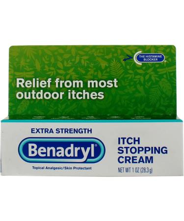 Benadryl Extra Strength Anti Itch Cream 1 oz Tube - Pack of 2 | Fast Relief - Buy Online on GoSupps.com